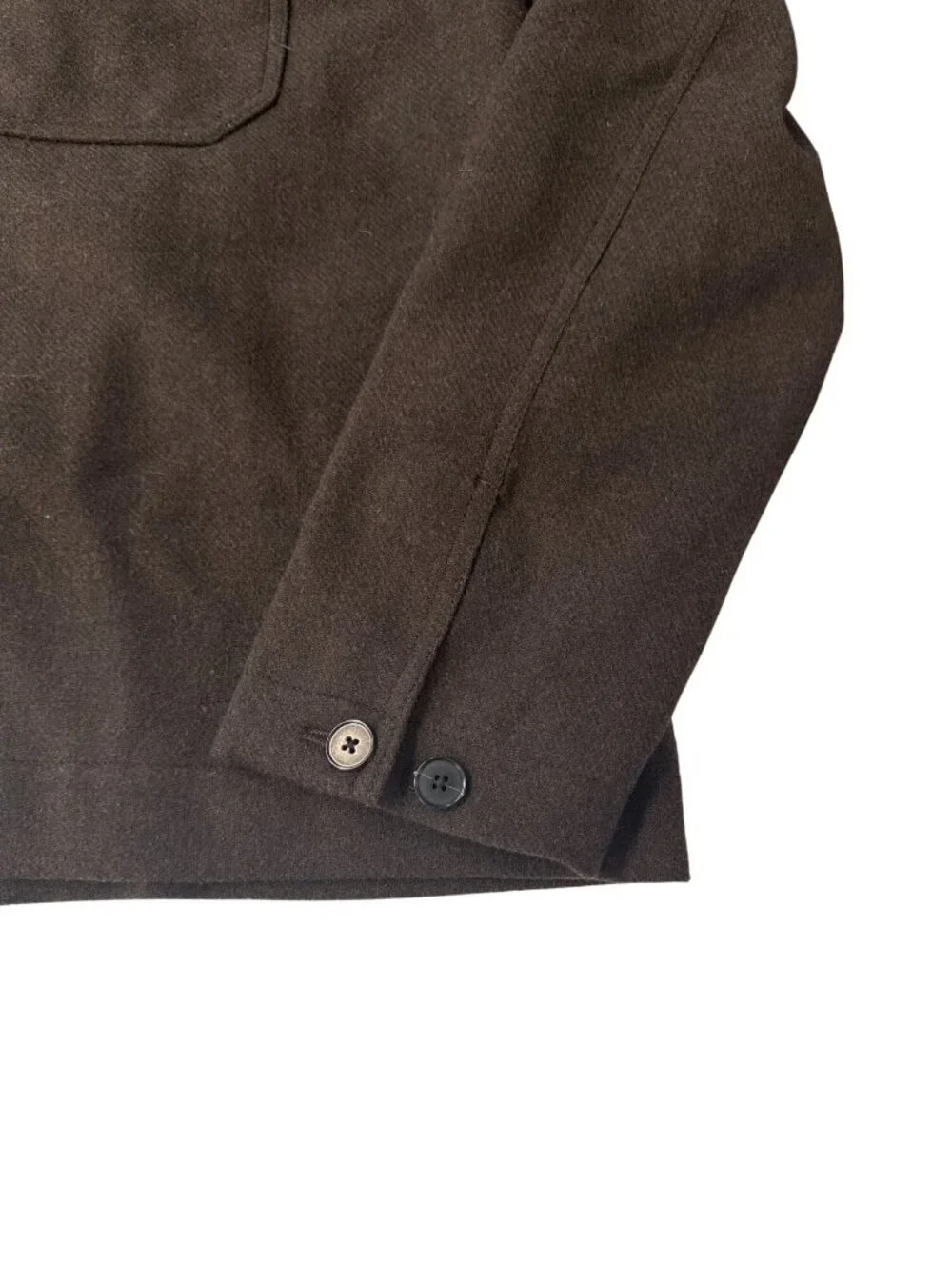 Madewell Mens Patch-Pocket Shirt-Jacket~Size XL~Chocolate Wool Blend NWT L4 14